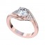 Rose Gold Bypass Engagement Ring