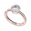 Rose Gold Bezel Set Solitaire Engagement Ring
