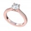 Rose Gold Trellis Engagement Ring with Bead Bright Setting