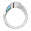 Side View Bezel Set Bypass Solitaire Engagement Ring