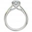 Side View Solitaire Six Prong Faux Trellis Engagement Ring