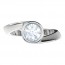 Top View Bezel Set Bypass Solitaire Engagement Ring