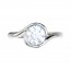 Top View Bezel Set Interlocking Loop Engagement Ring