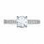 Top View Faux Trellis Engagement Ring with Bead Bright