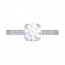Top View Split Prong Scallop Setting Engagement Ring