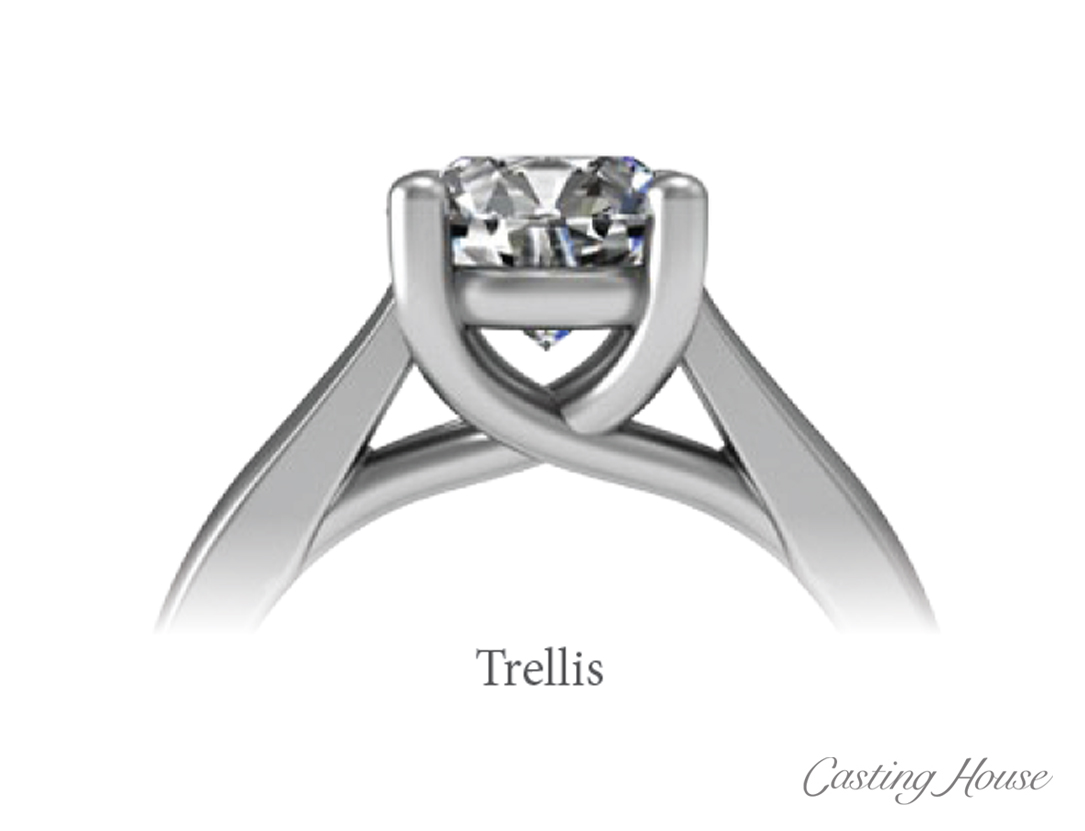 Ring Gallery and Center Setting Styles trellis Ring Gallery and Center Setting Styles trellis