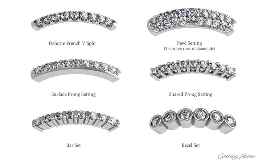 diamond melee setting styles 2