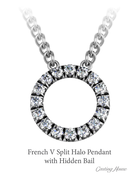 shared prong cluster pendant with jump ring shared prong cluster pendant with jump ring