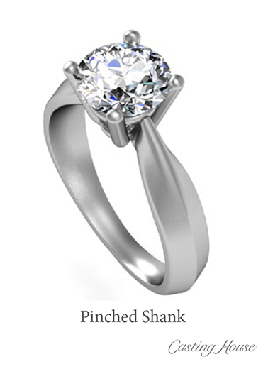 pinched shank ring design