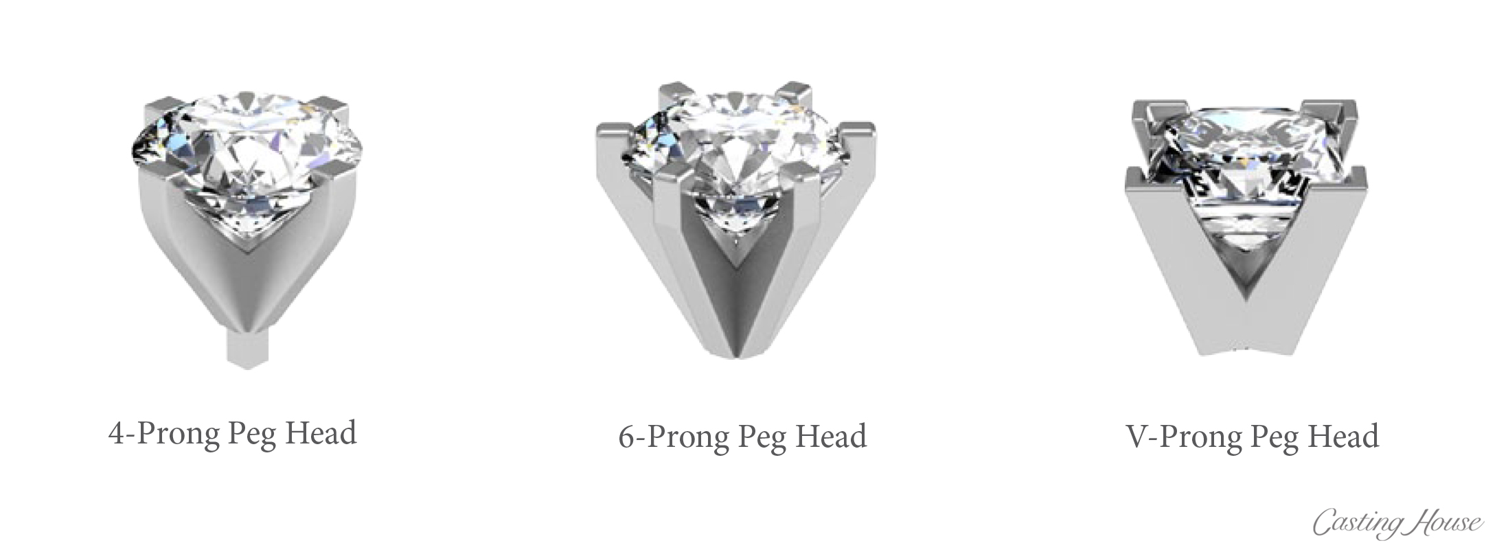 Ring Gallery and Center Setting Styles Peg